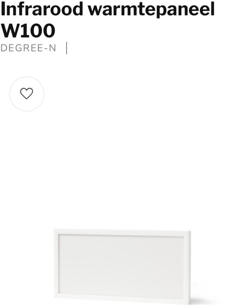 Infrarood warmtepaneel W100 - Energiezuinig en Compact, Doe-het-zelf en Verbouw, Verwarming en Radiatoren, Minder dan 30 cm, Radiator