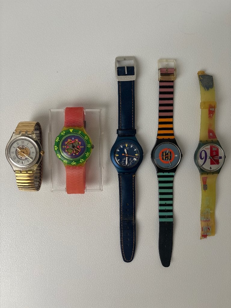 Swatch collectie ( 5 stuks ), Kunststof, Gebruikt, Polshorloge, Swatch