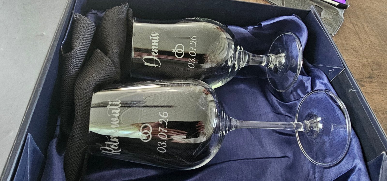 Gepersonaliseerd wijnglas met naam of tekst, Nieuw, Ophalen of Verzenden, Overige merken, Glas
