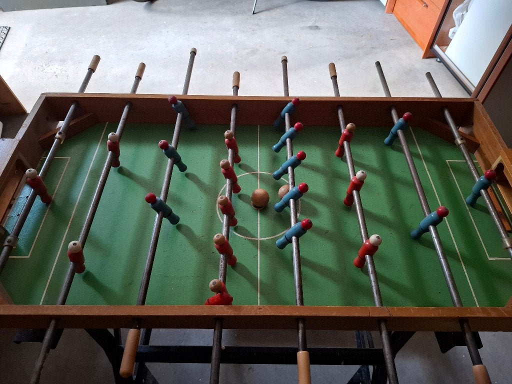 tafelvoetbalspel, Ophalen, Gebruikt