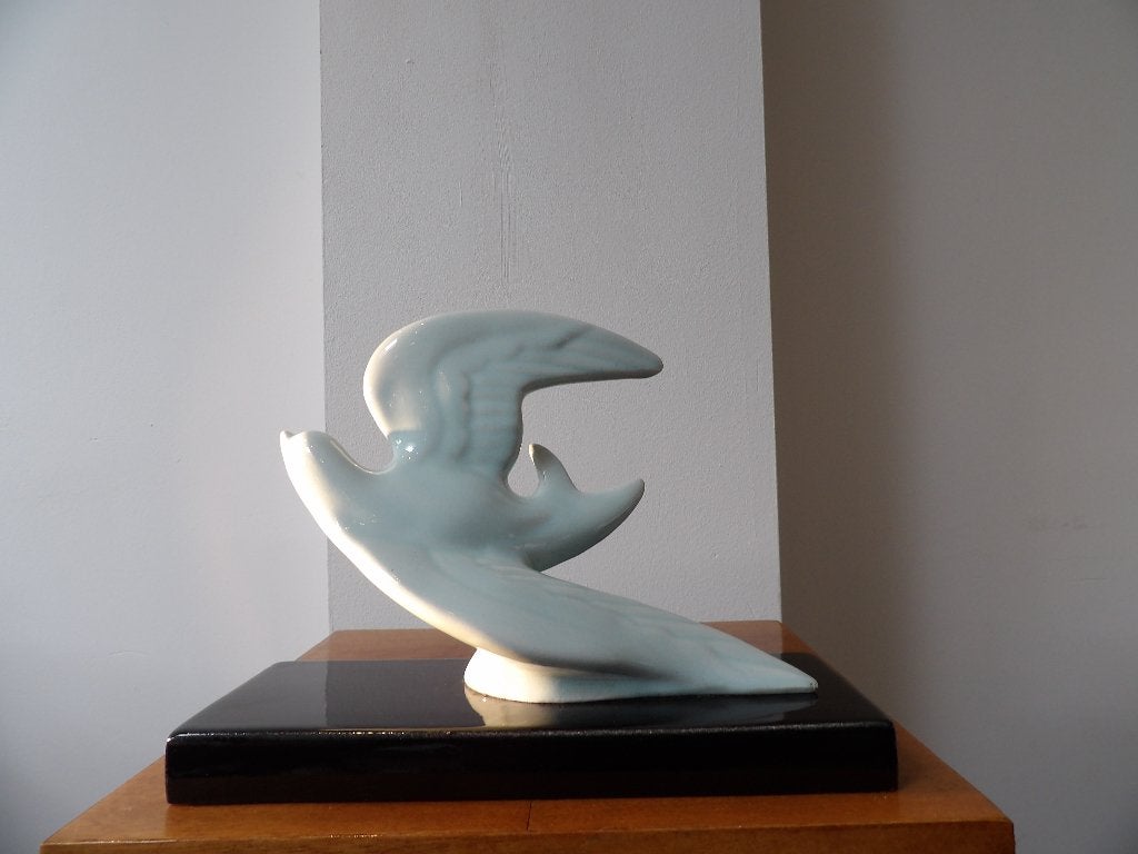 Frans Art Deco Zwaluw Beeldje, 30/40er jaren, Ophalen of Verzenden