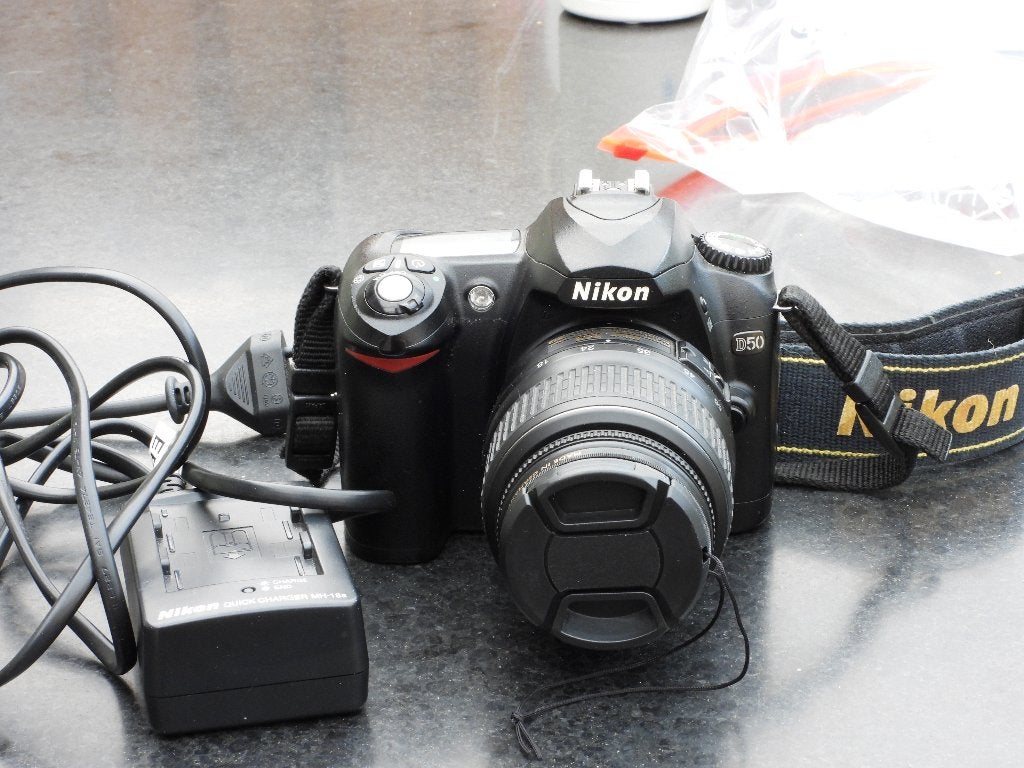 Nikon D50 met 18-55mm objectief, Ingebouwde flitser, Gebruikt, Spiegelreflex, Ophalen of Verzenden