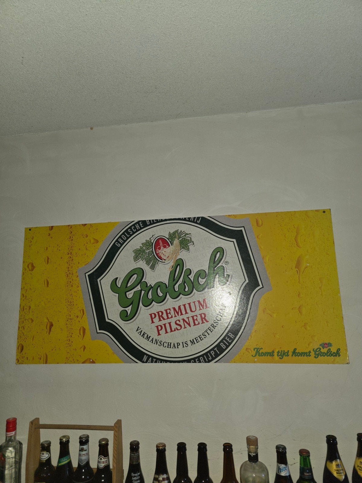 Grolsch Reclamebord van Karton - Premium Pilsner, Ophalen, Gebruikt, Reclamebord