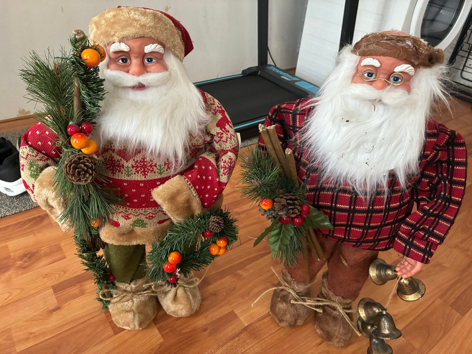 2 kerstmannen  poppen, Diversen, Ophalen of Verzenden, Gebruikt