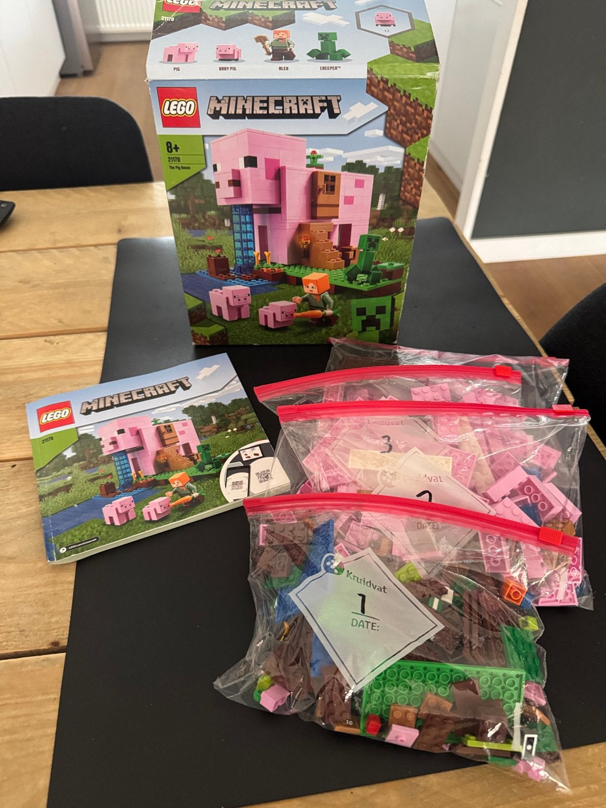LEGO Minecraft 21170 Het Varkenshuis - Zo goed als nieuw, Minecraft, Lego, Ophalen of Verzenden, Zo goed als nieuw