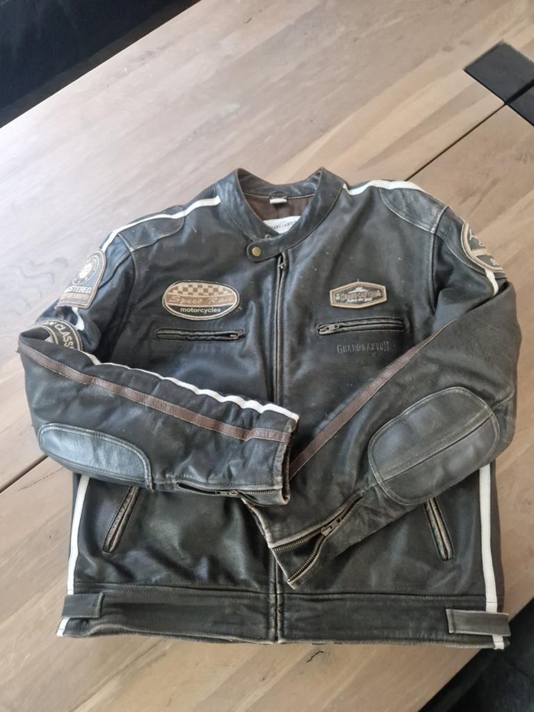 Grand Canyon Leren Motorjas - Maat 56, Heren, Jas | leer, Ophalen of Verzenden, Grand Canyon