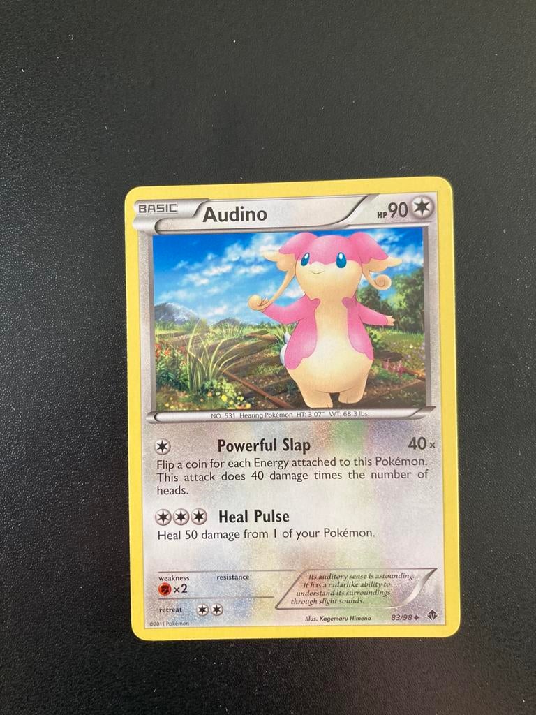 Pokemon kaart Audino, Ophalen of Verzenden