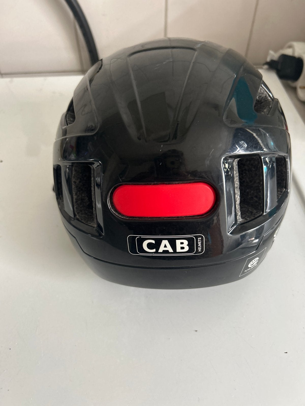 Zwarte CAB scooter helm - Zo goed als nieuw, Ophalen of Verzenden, Zo goed als nieuw, Overige maten, Heer of Dame