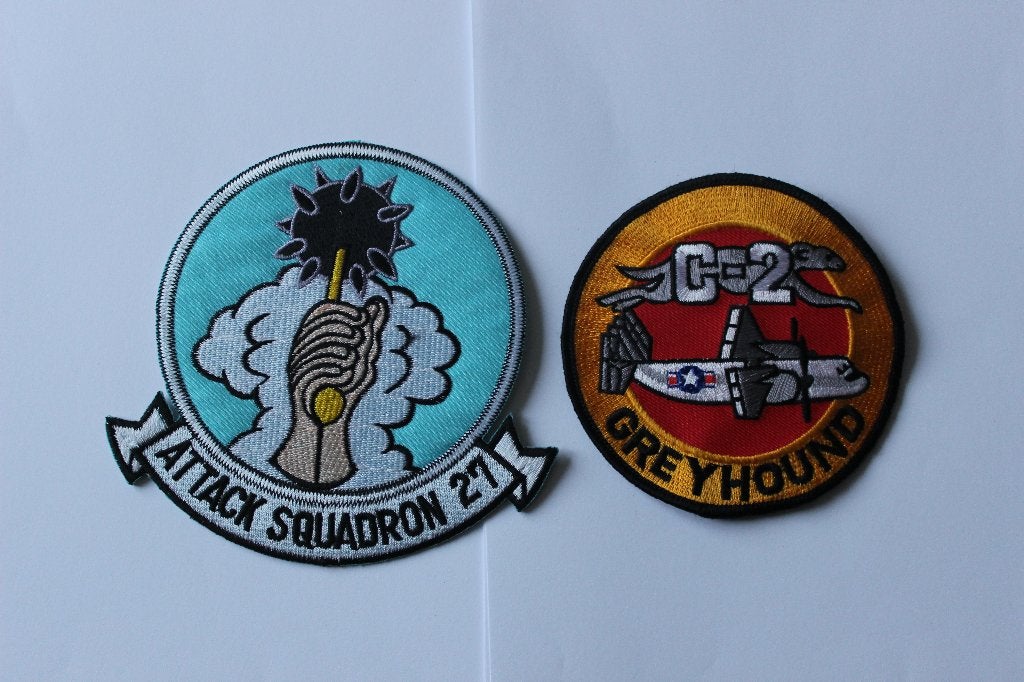 patch  2x  us navy, Verzenden, Zo goed als nieuw, Patch, Badge of Embleem