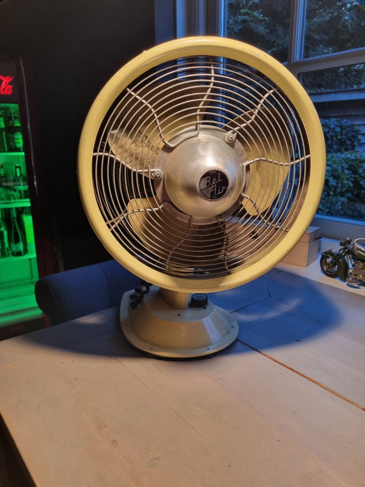 Vintage Bel Air Tafelventilator - Crème, Ophalen of Verzenden, Gebruikt, Tafelventilator