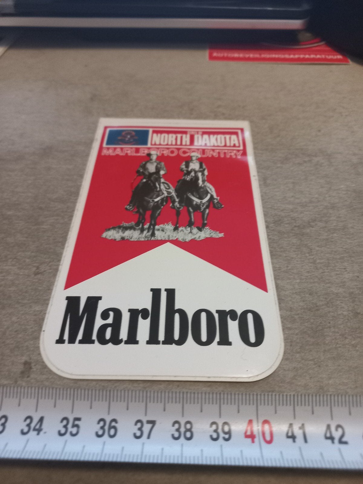 Vintage Marlboro Country North Dakota Sticker, Verzamelen, Stickers, Ophalen of Verzenden