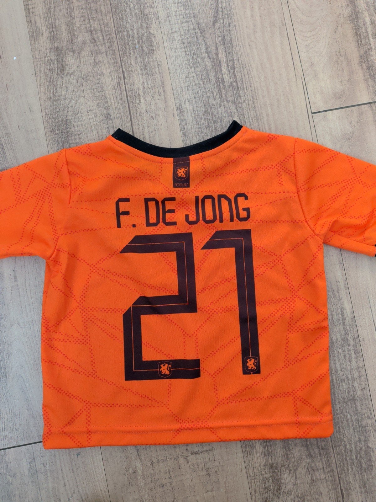 Oranje voetbal  T-shirt F. de Jong maatje 80, Nederland, Jongetje of Meisje, Nieuw, Ophalen of Verzenden