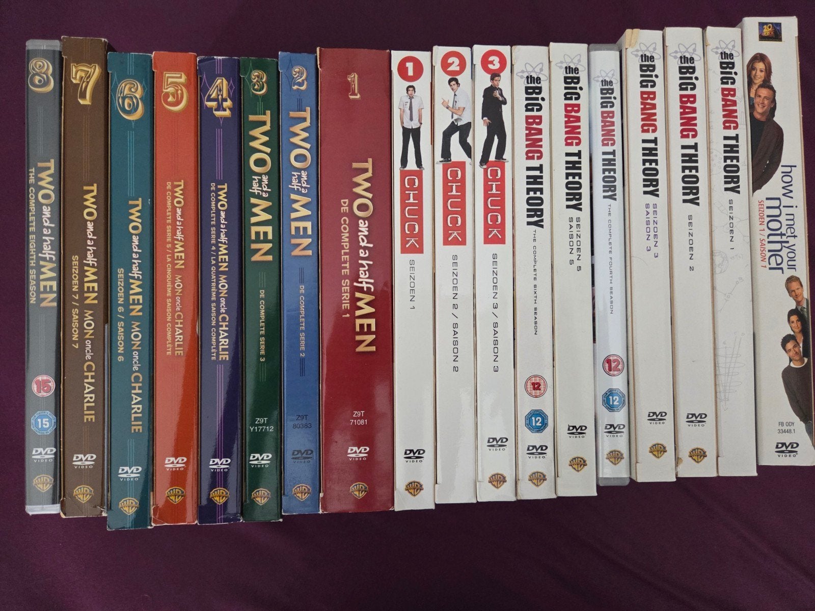 4 x TV serie Two and a half men , Chuck Big Bang Theory dvd, Cd's en Dvd's, Dvd's | Tv en Series, Alle leeftijden, Ophalen of Verzenden