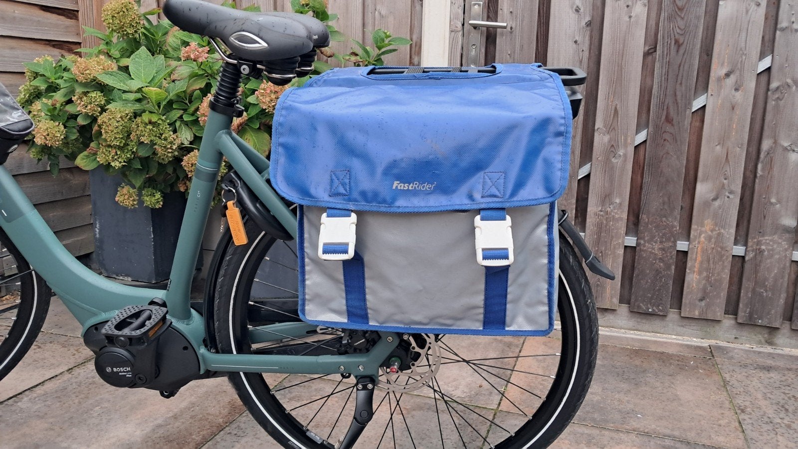 FastRider dubbele fietstas - Blauw/Grijs, Ophalen, Gebruikt, FastRider