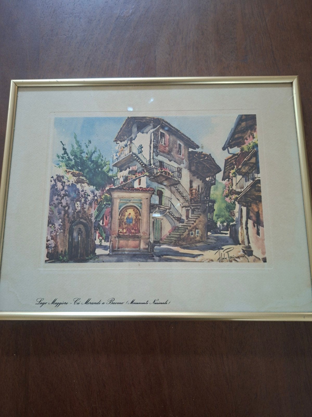 Ingelijste print Lago Maggiore - Via Morandi a Baveno, Ophalen, Realistisch, Ingelijst, Print
