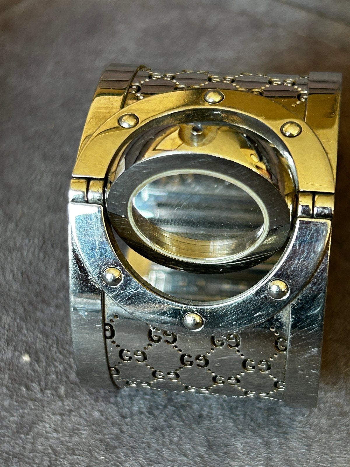 Gucci Twirl armband zonder uurwerk, Sieraden, Tassen en Uiterlijk, Armbanden, Ophalen of Verzenden, Gebruikt, Staal