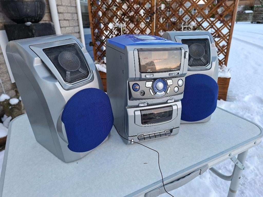 vintage modern audiosonic stereoset cd radio en cassettedeck, Overige merken, Gebruikt, Microset, Ophalen of Verzenden