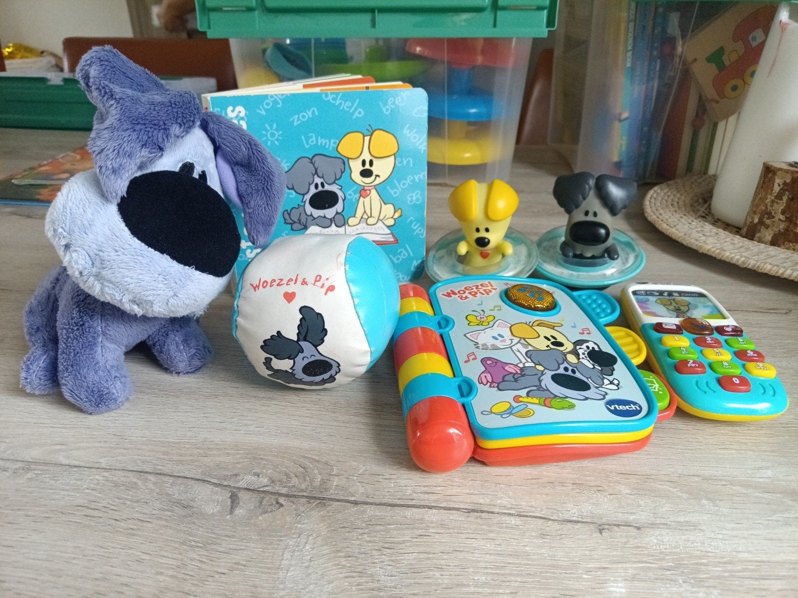 Woezel & Pip setje, Kinderen en Baby's, Speelgoed | Babyspeelgoed, Ophalen, Gebruikt, Mobiel, Met geluid