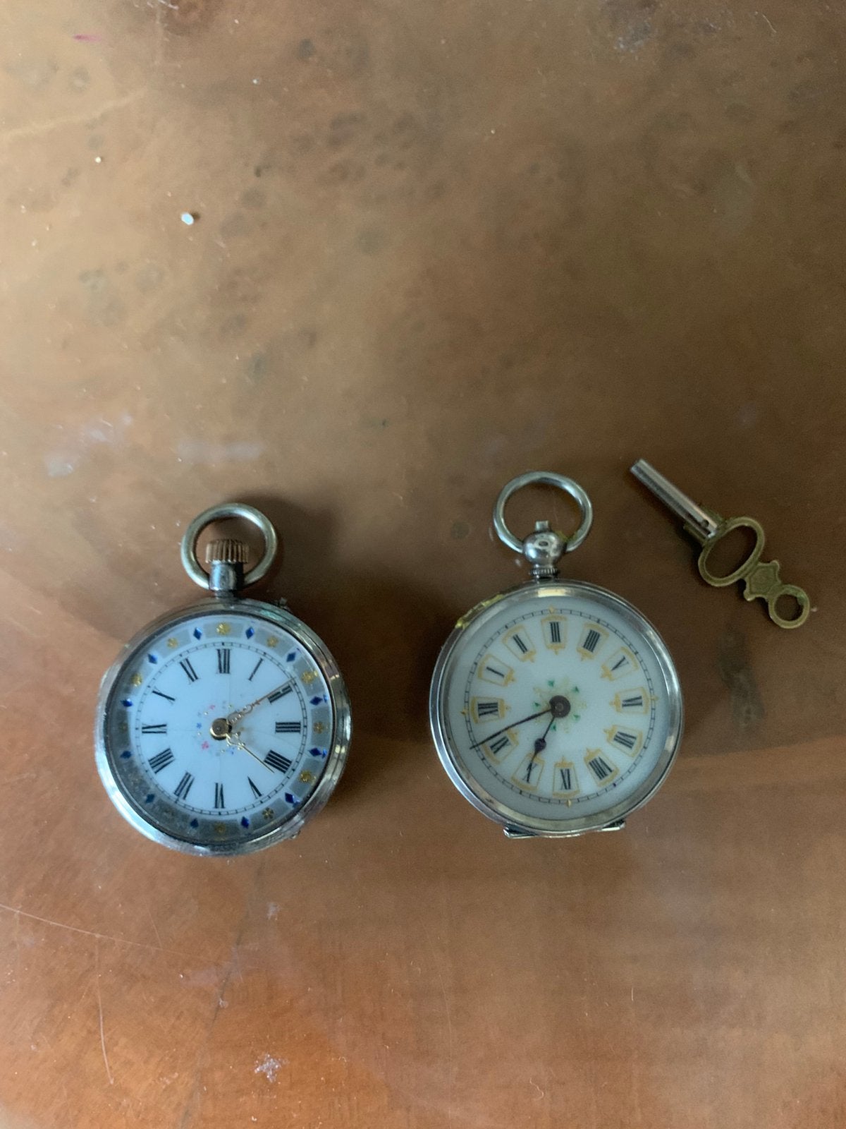 2 antiek zilveren horloges, Overige merken, Zakhorloge, Verzenden, Voor 1900