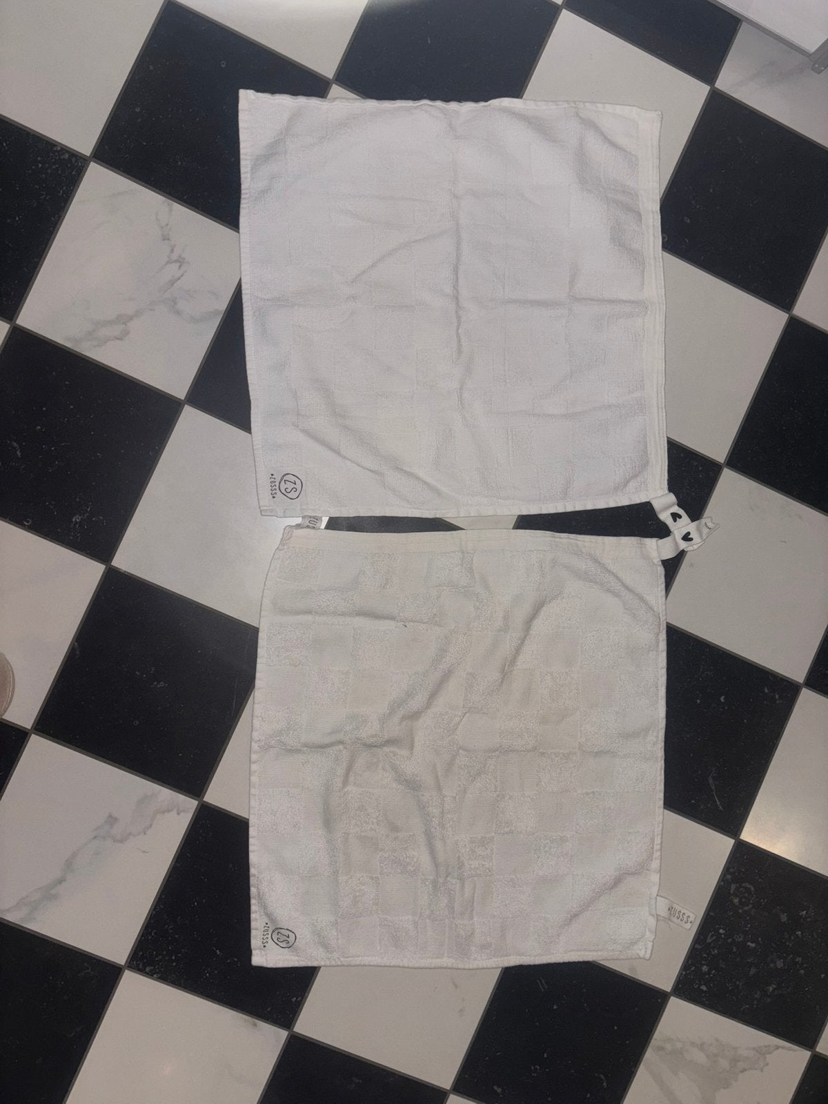 Zusss 2 handdoeken voor in de keuken, Katoen, Wit, Zo goed als nieuw, Theedoek of Handdoek