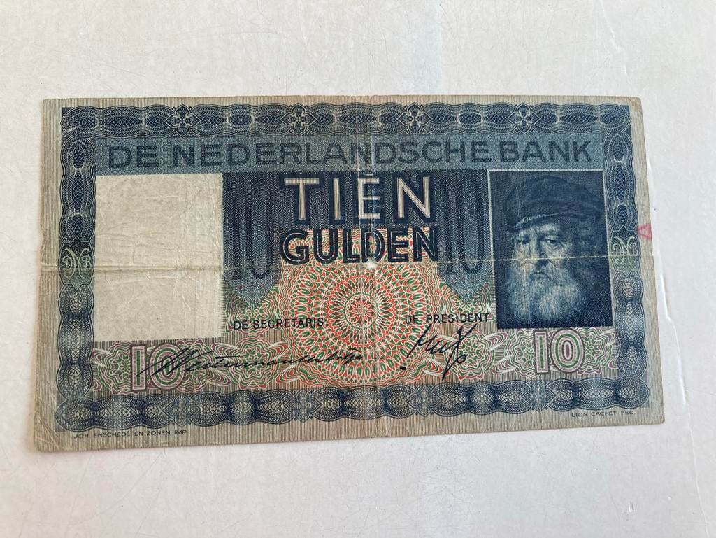 10 Gulden bankbiljet uit het jaar 1937., Ophalen of Verzenden, 10 gulden, Los biljet