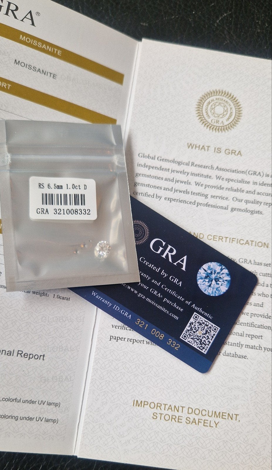 2x grote moissaniet met certificaat, Ophalen of Verzenden