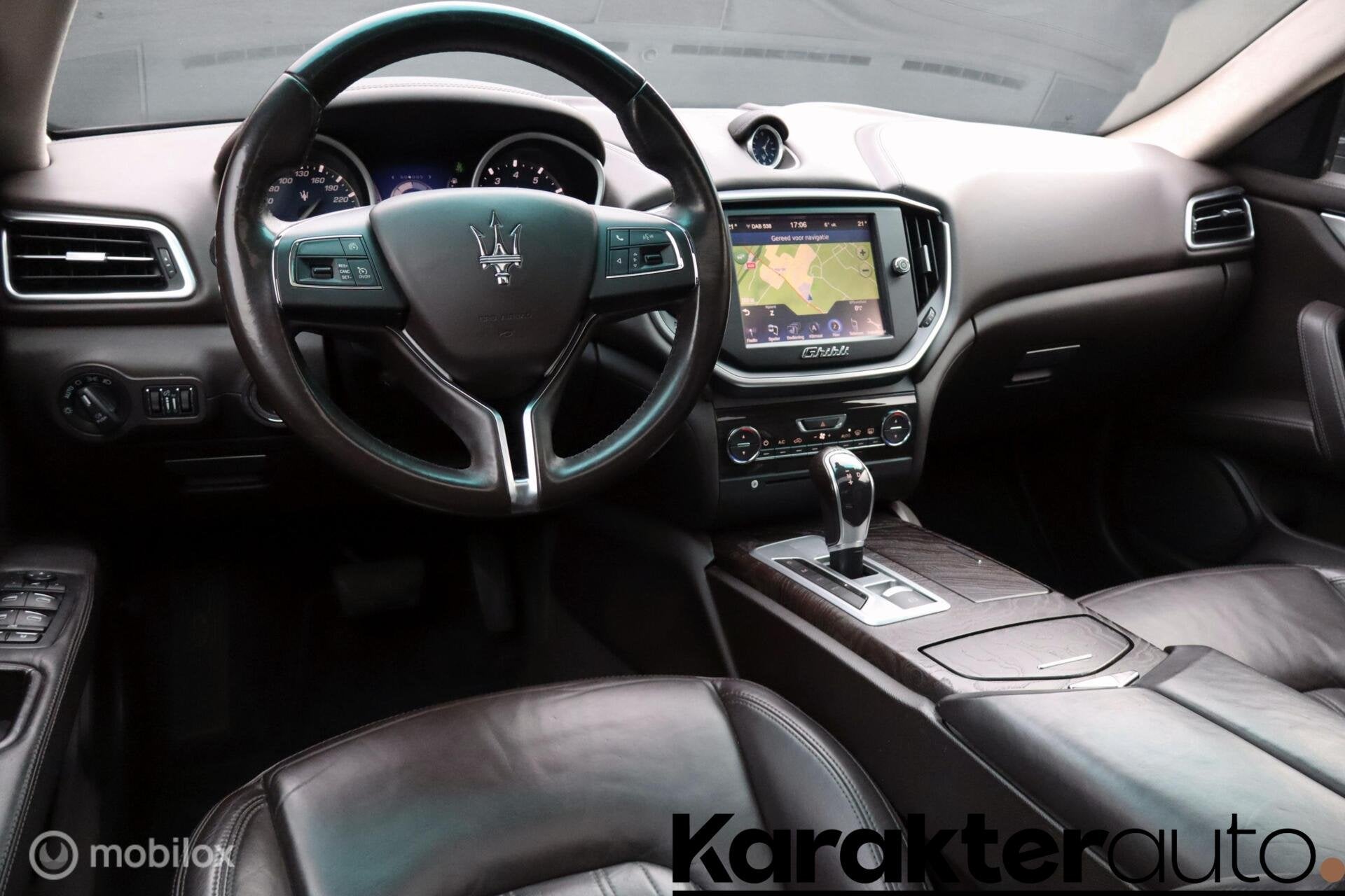 Maserati Ghibli 3.0 S 411 pk Q4 aut | schuifdak | memory, Auto's, Automaat, Euro 5, Gebruikt, Zwart
