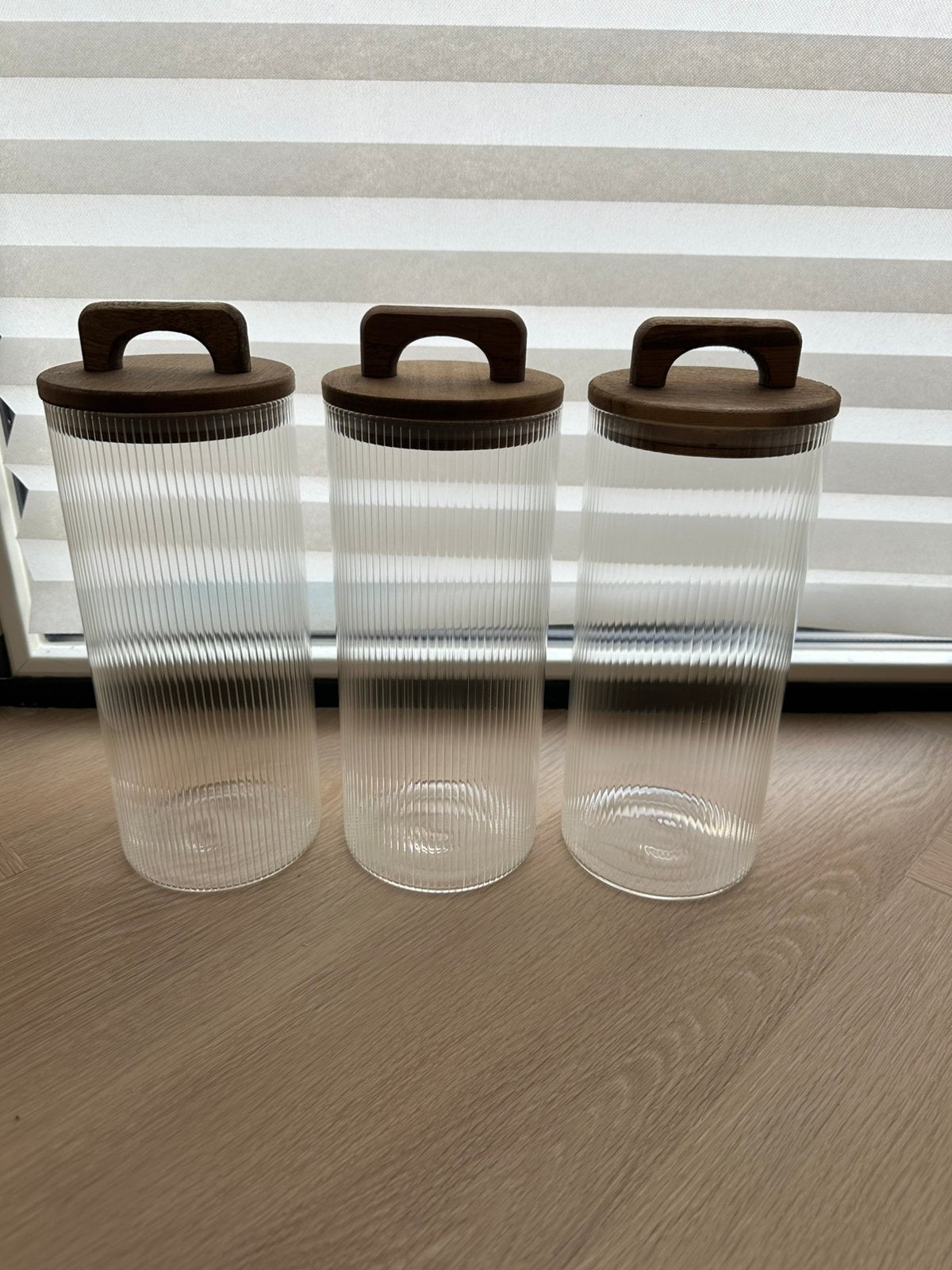 Glazen voorraadpotten, Huis en Inrichting, Met deksel, Pot, Bus of Blik, Nieuw, Ophalen of Verzenden