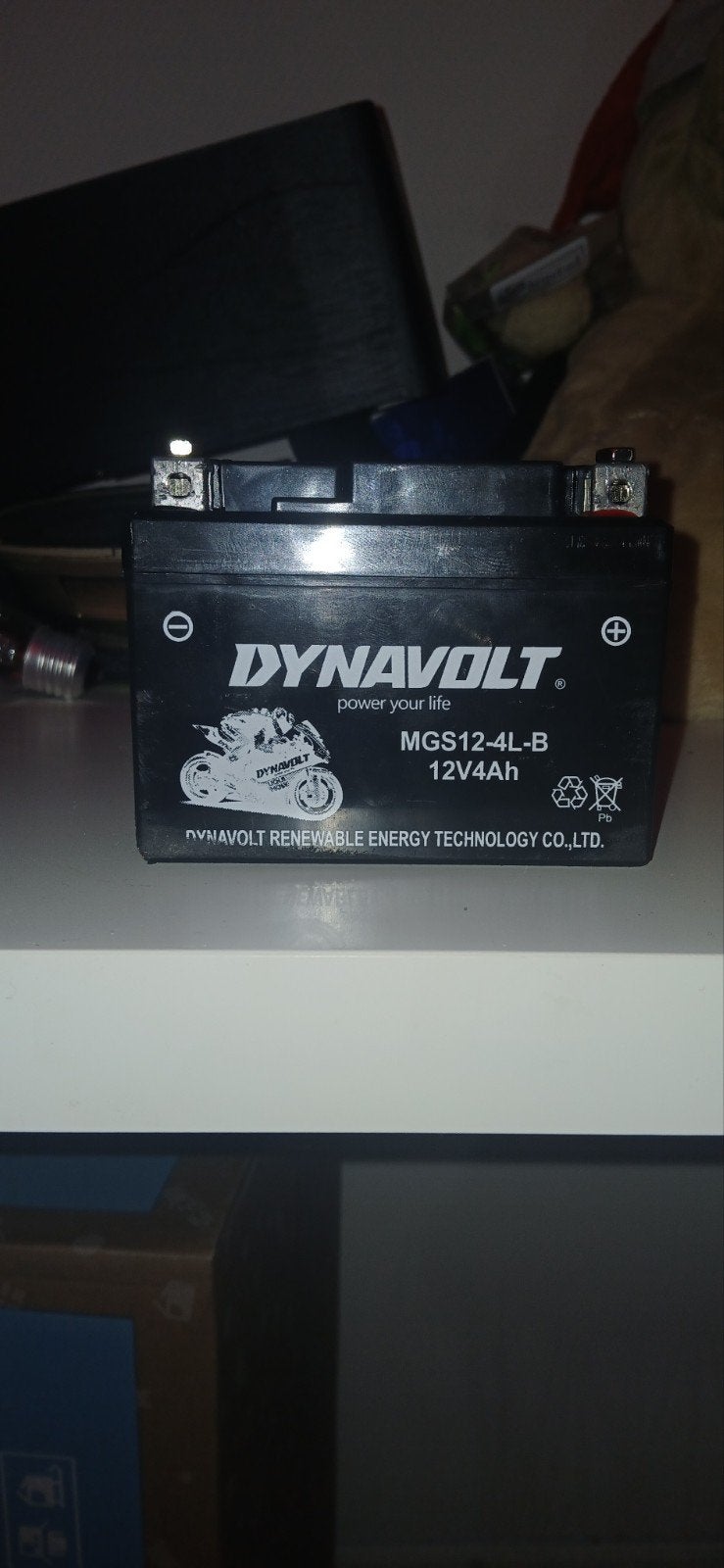 DYNABOLT MGS12-4L-B 12V4Ah Motorfietsaccu, Ophalen of Verzenden, Gebruikt