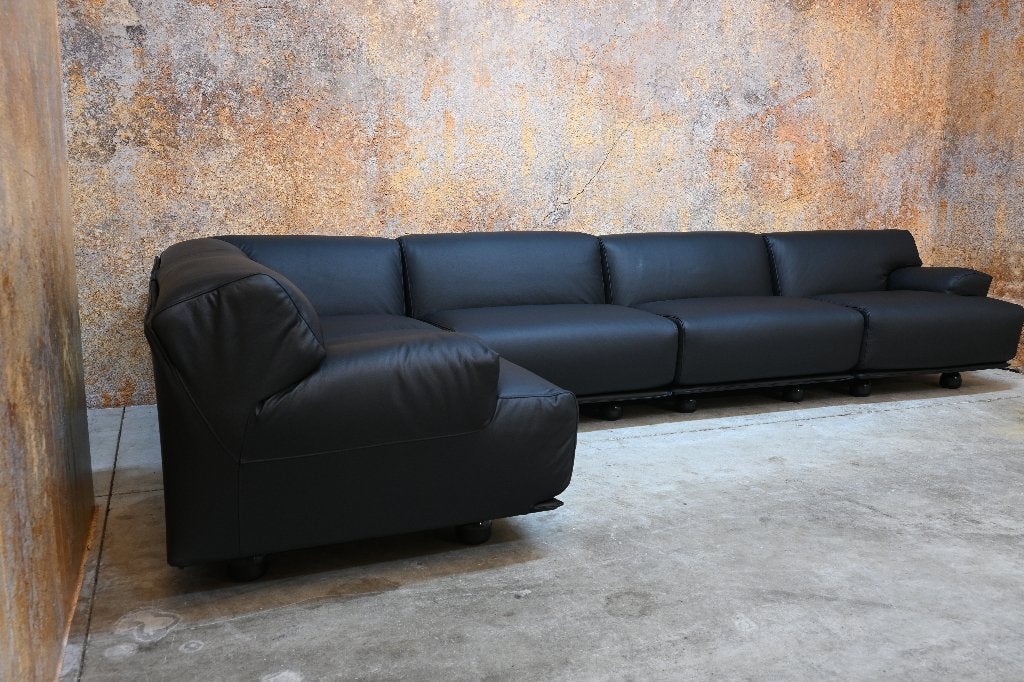 UNIEKE opnieuw beklede Cassina Fiandra design elementenbank, Cassina, 125 tot 150 cm, Overige maten, Hoekbank