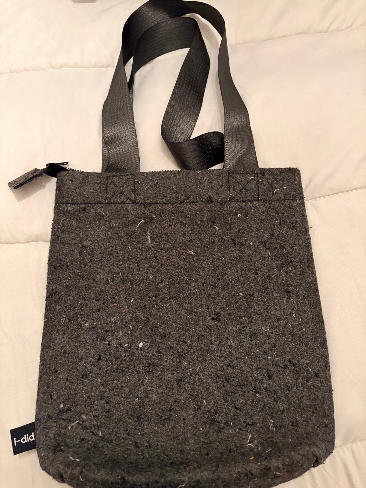 i-did gerecyclede vilten tas - donkergrijs, Ophalen of Verzenden, Zo goed als nieuw, Grijs, Shopper
