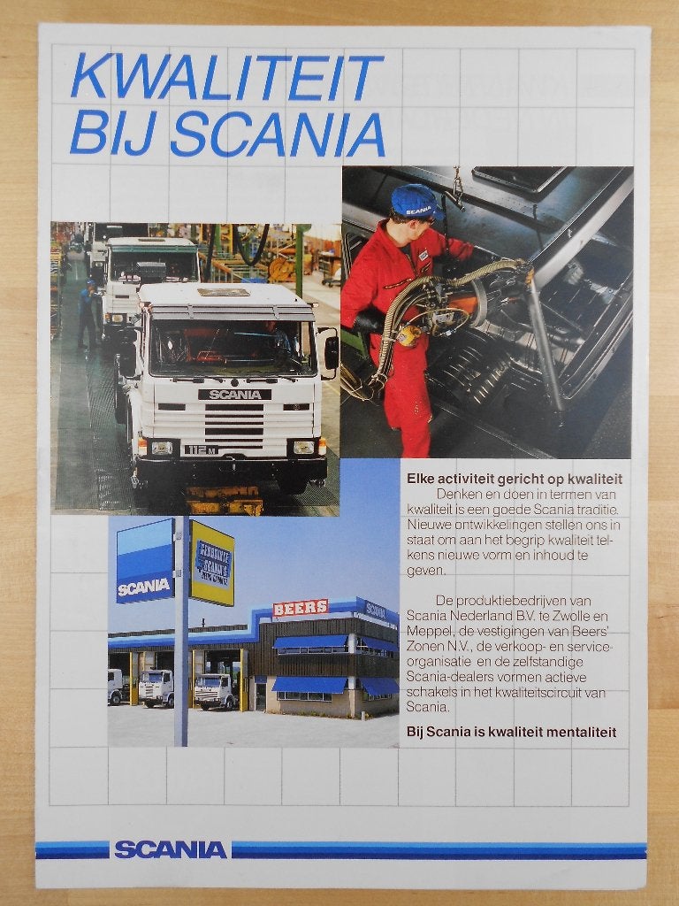 Scania in Nederland Brochure 1986, Ophalen of Verzenden, Zo goed als nieuw, Overige merken, Scania