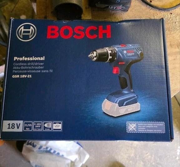 Nieuwe Bosch Professional Accu Boor-/Schroefmachine GSR 18V-, Ophalen