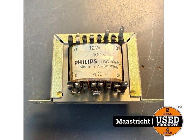 Philips 100V transformator made in Germany 4/8ohm 12W 6W 3W, Philips, Zo goed als nieuw, Support@philips.com, Philips Center
Amstelplein 2
1096 BC Amsterdam
Netherlands