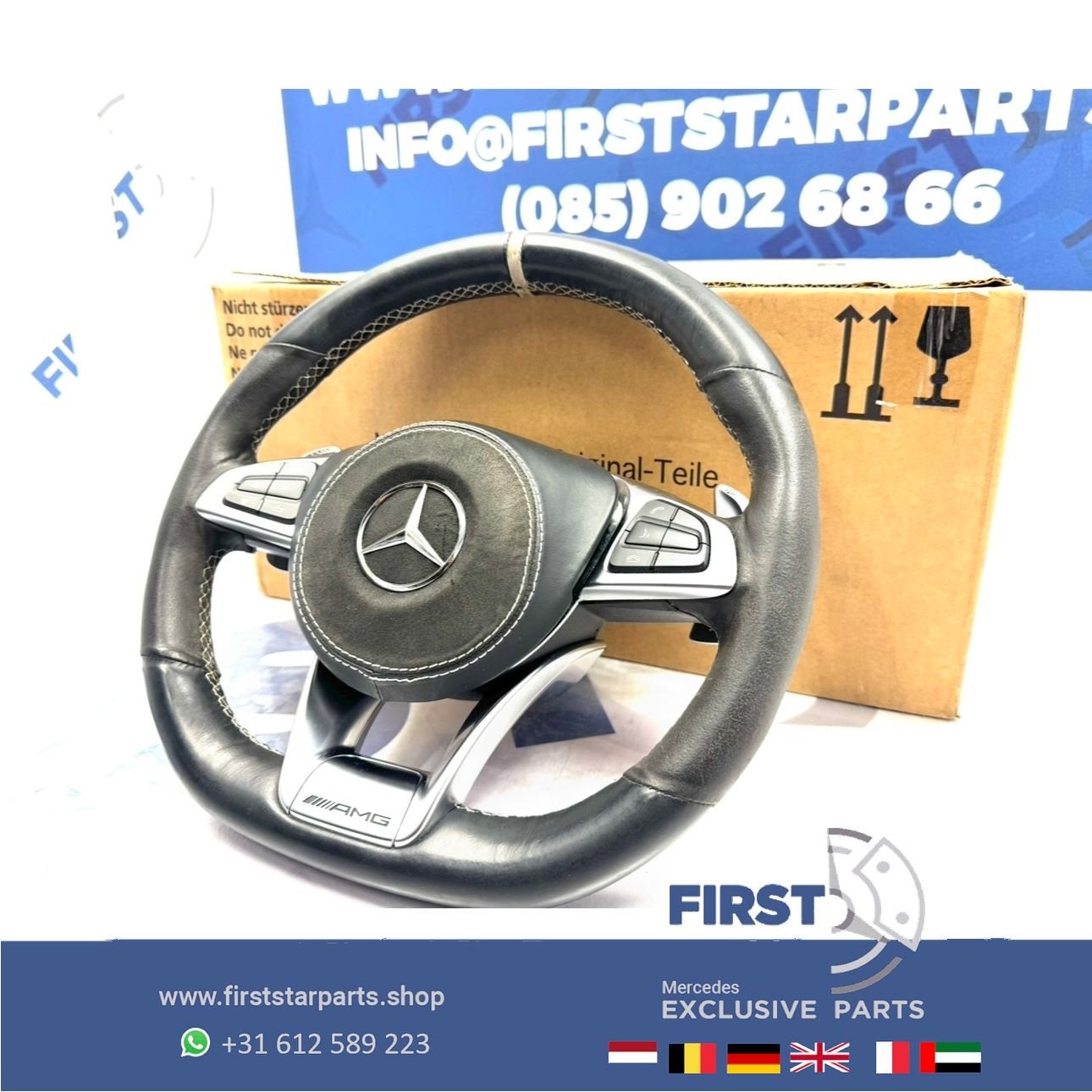 GLE63 AMG Stuur + Airbag GLE63 GLE63s LANE ASSIST W166 C292, Auto-onderdelen, Besturing, Gebruikt, -, Ophalen of Verzenden, -