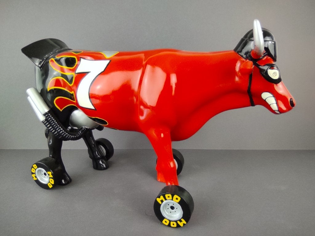CowParade Koe "Nascow Stockyard Race Cow" LARGE, Antiek en Kunst, Kunst | Designobjecten, Ophalen of Verzenden