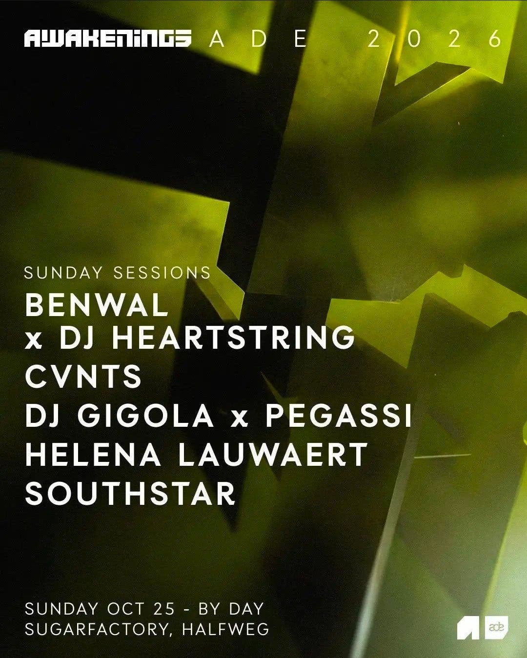 ADE Awakenings Sunday By Day, Tickets en Kaartjes, Twee personen