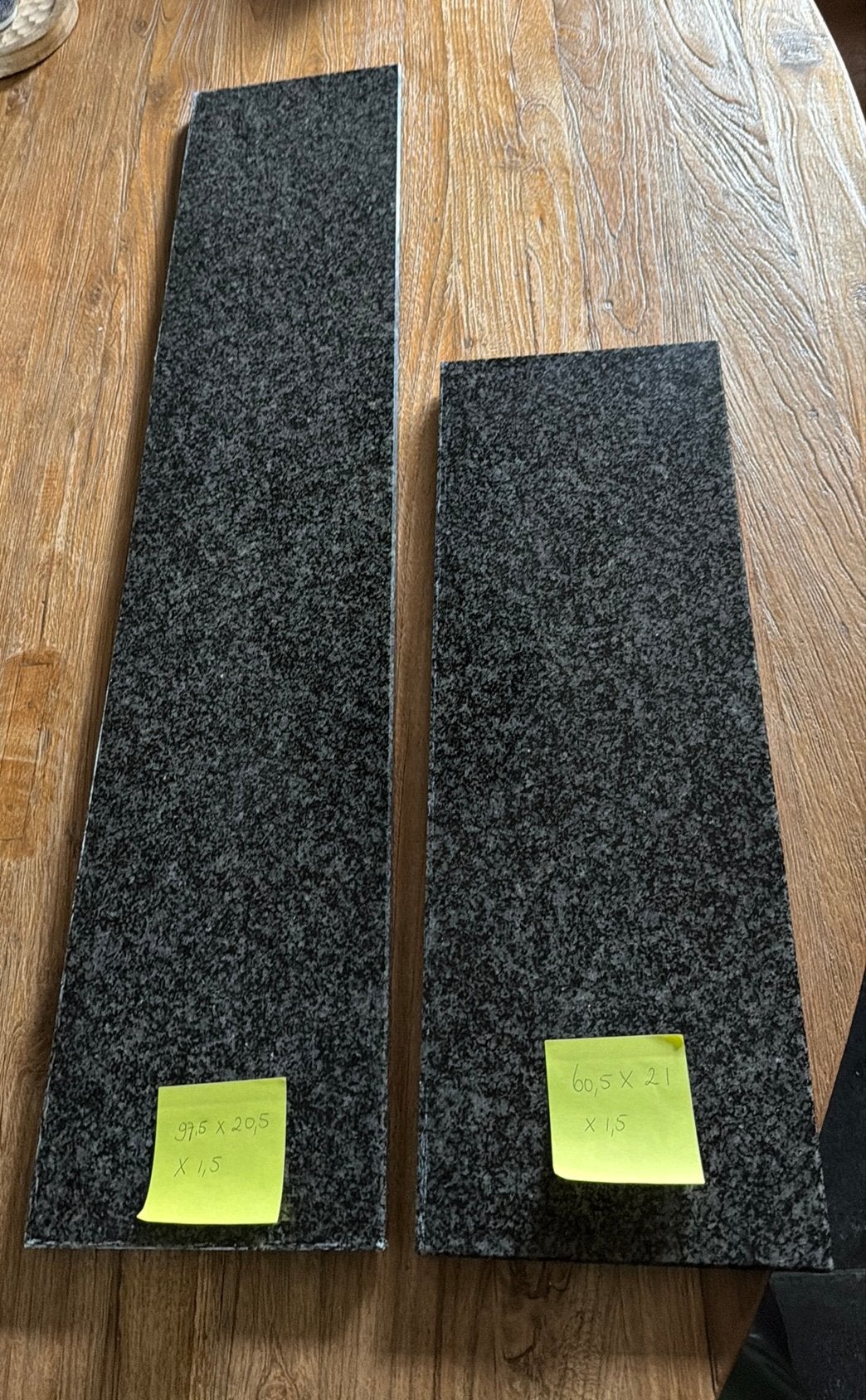 2 zwart granieten platen ideaal voor badkamer en/of wc, Ophalen, Overige materialen, Minder dan 5 m², Wandtegels