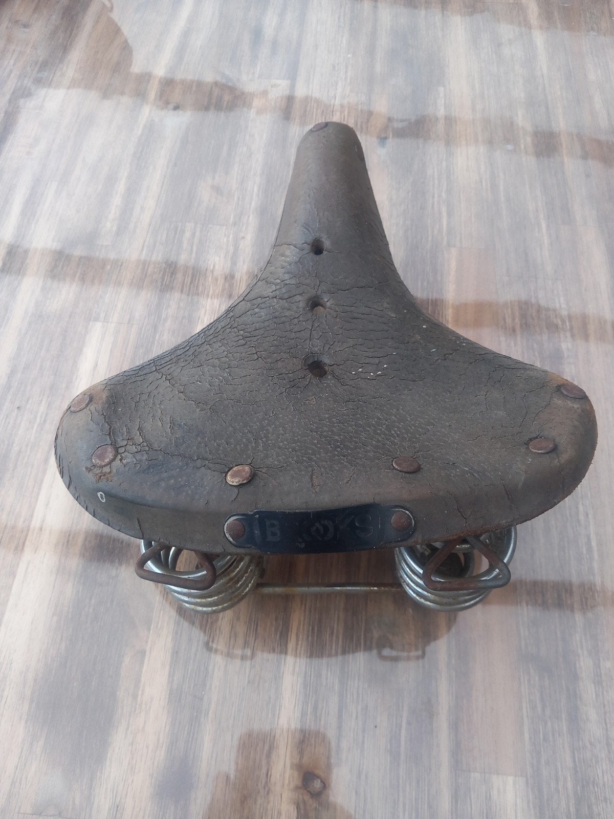 Vintage Brooks B66 leren fietszadel., Ophalen of Verzenden, Stuur, Leer