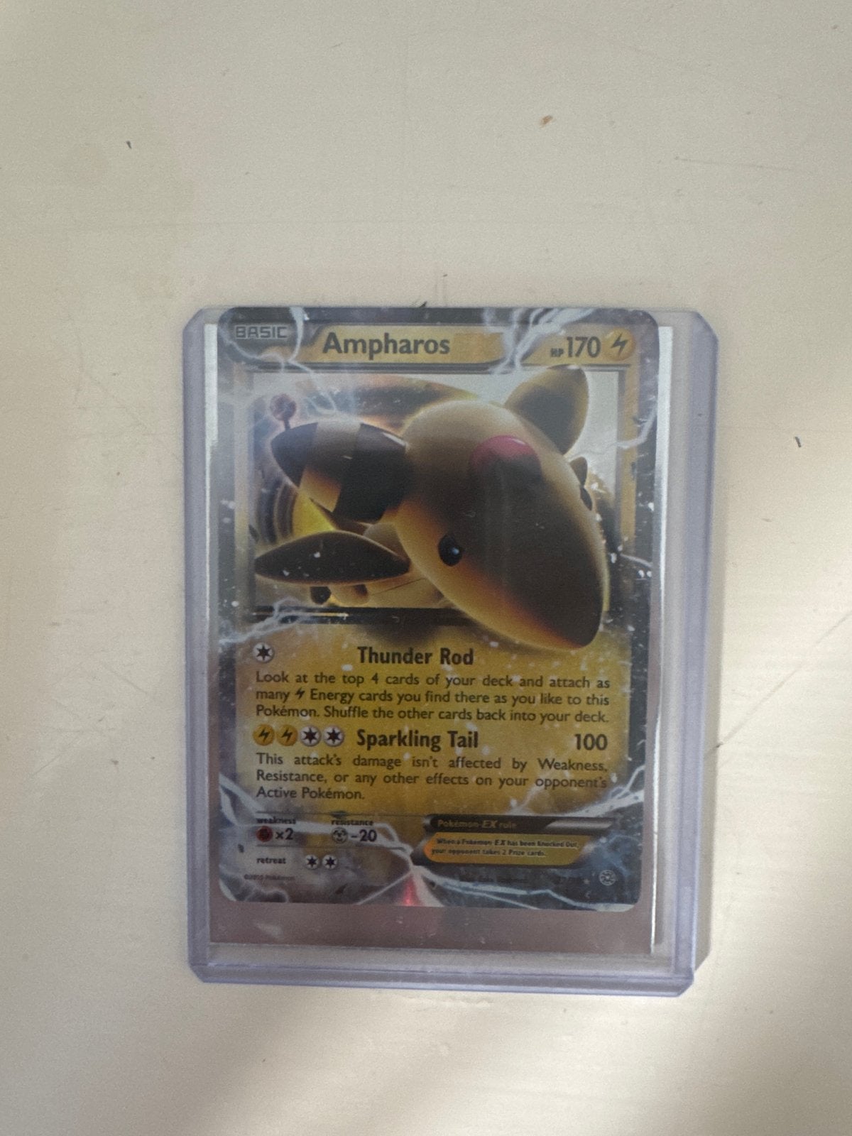 Ampharos EX  27/98 ancient origins, Ophalen of Verzenden, Zo goed als nieuw, Losse kaart