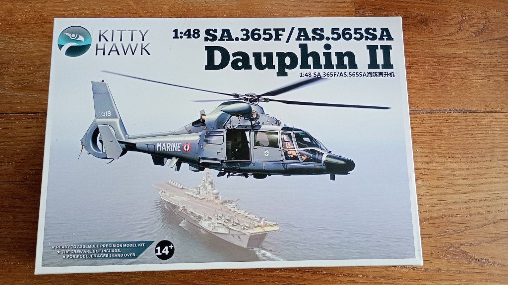 Kitty Hawk Dauphin II 1/48, Overige merken, Helikopter, Ophalen of Verzenden, Zo goed als nieuw