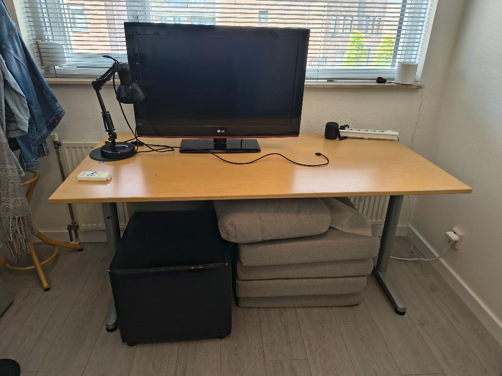Bureau ikea Galant 160x80, Huis en Inrichting, Bureaus, Ophalen, Gebruikt, In hoogte verstelbaar, 180 cm