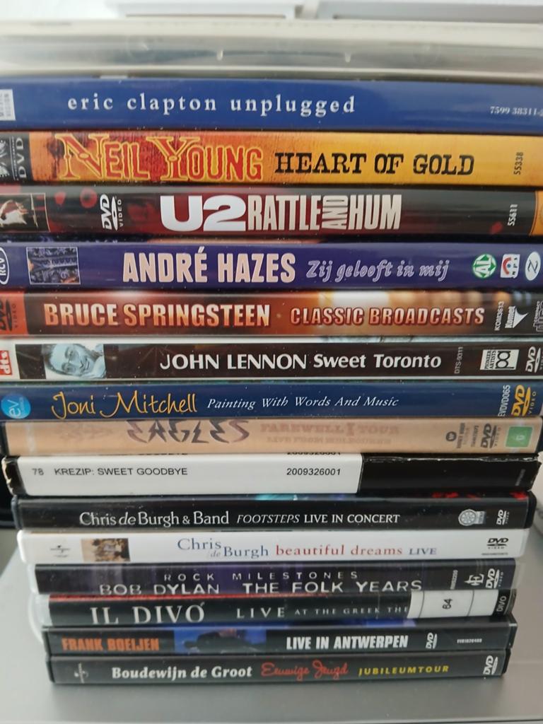 Muziek dvd's 16 stuks, Cd's en Dvd's, Alle leeftijden, Ophalen of Verzenden, Zo goed als nieuw
