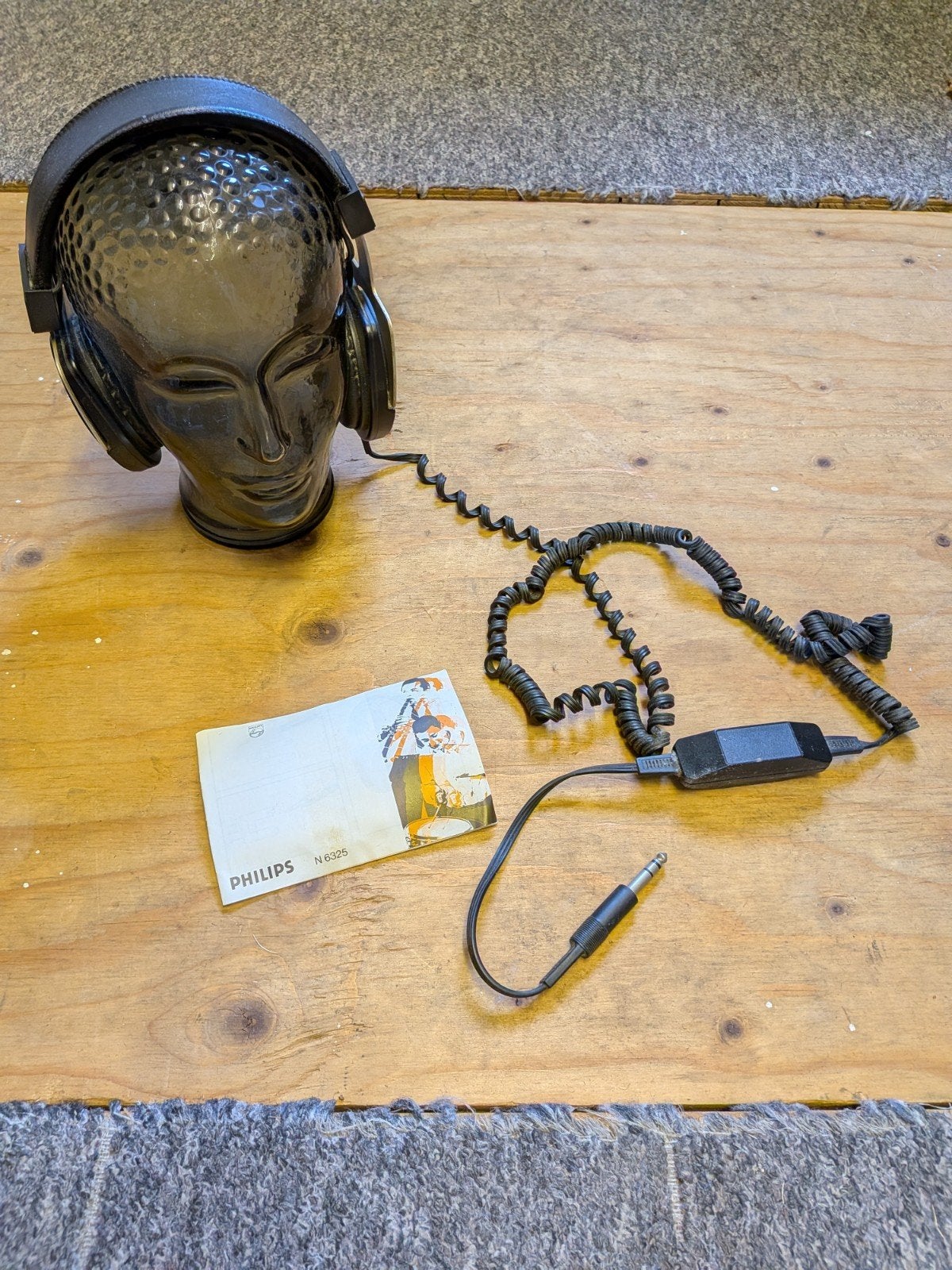 Vintage Philips N6325 hoofdtelefoon / retro hifi koptelefoon, Ophalen, Philips, Zo goed als nieuw, Over-ear