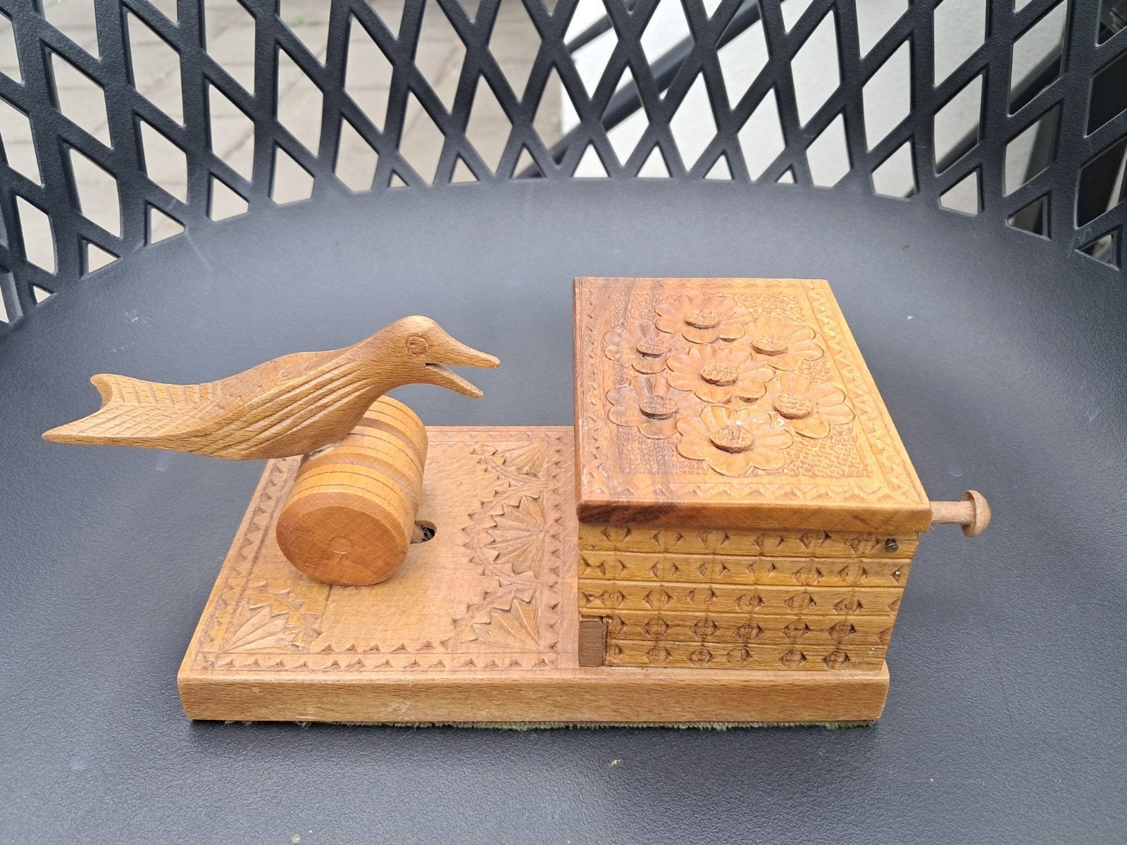 Houten sigarettendispencer jaren 40/50?, Verzamelen, Ophalen of Verzenden, Gebruikt