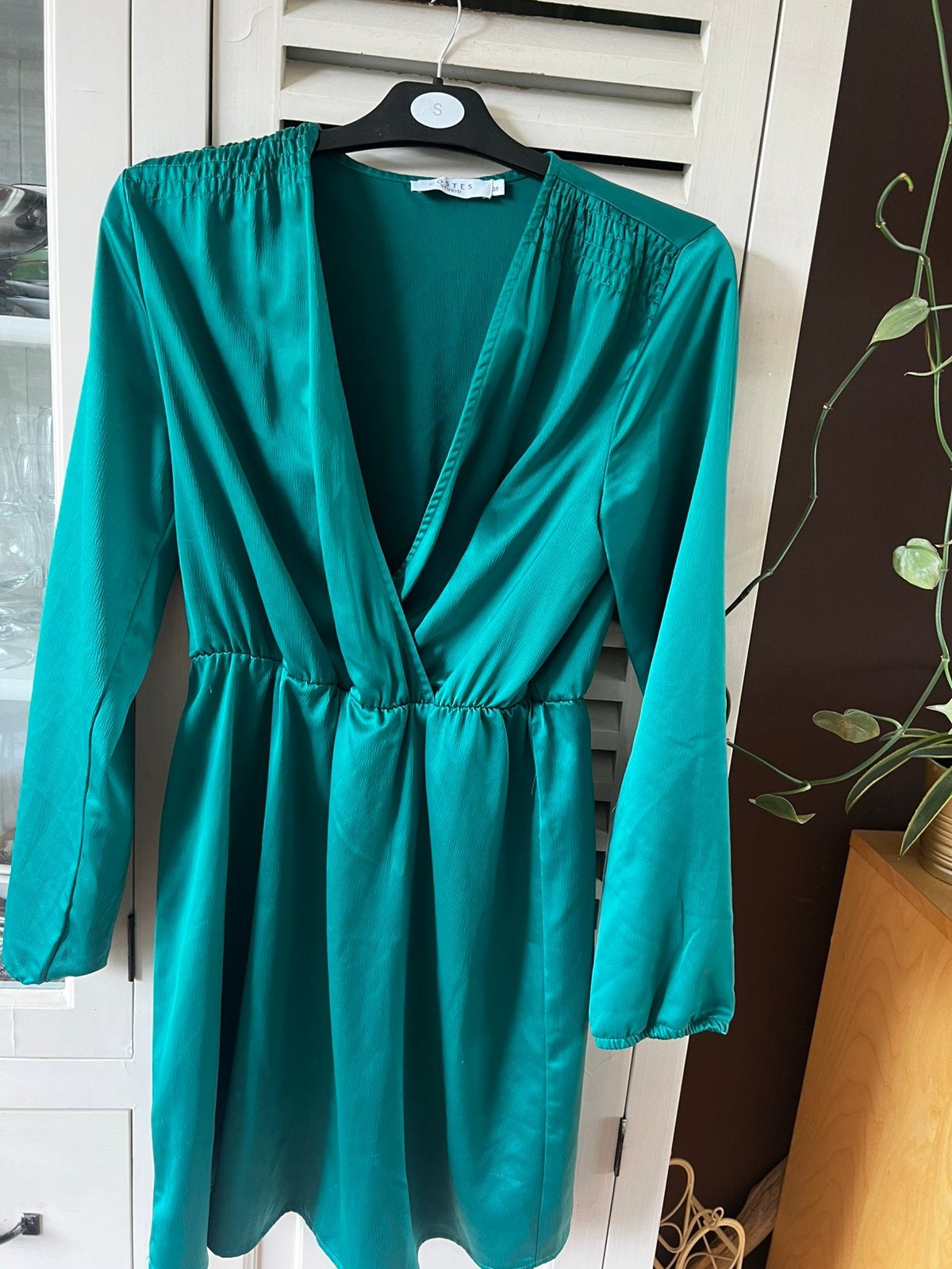 Groene jurk, Maat 38/40 (M), Ophalen of Verzenden, Zo goed als nieuw, Boven de knie