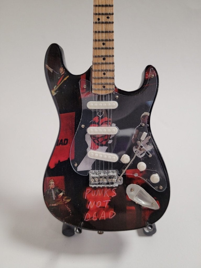 Billie Joe Armstrong Green Day mini gitaar 25cm guitar deco, Info@deconoord.nl, Deco Noord, Nieuw, Ophalen of Verzenden