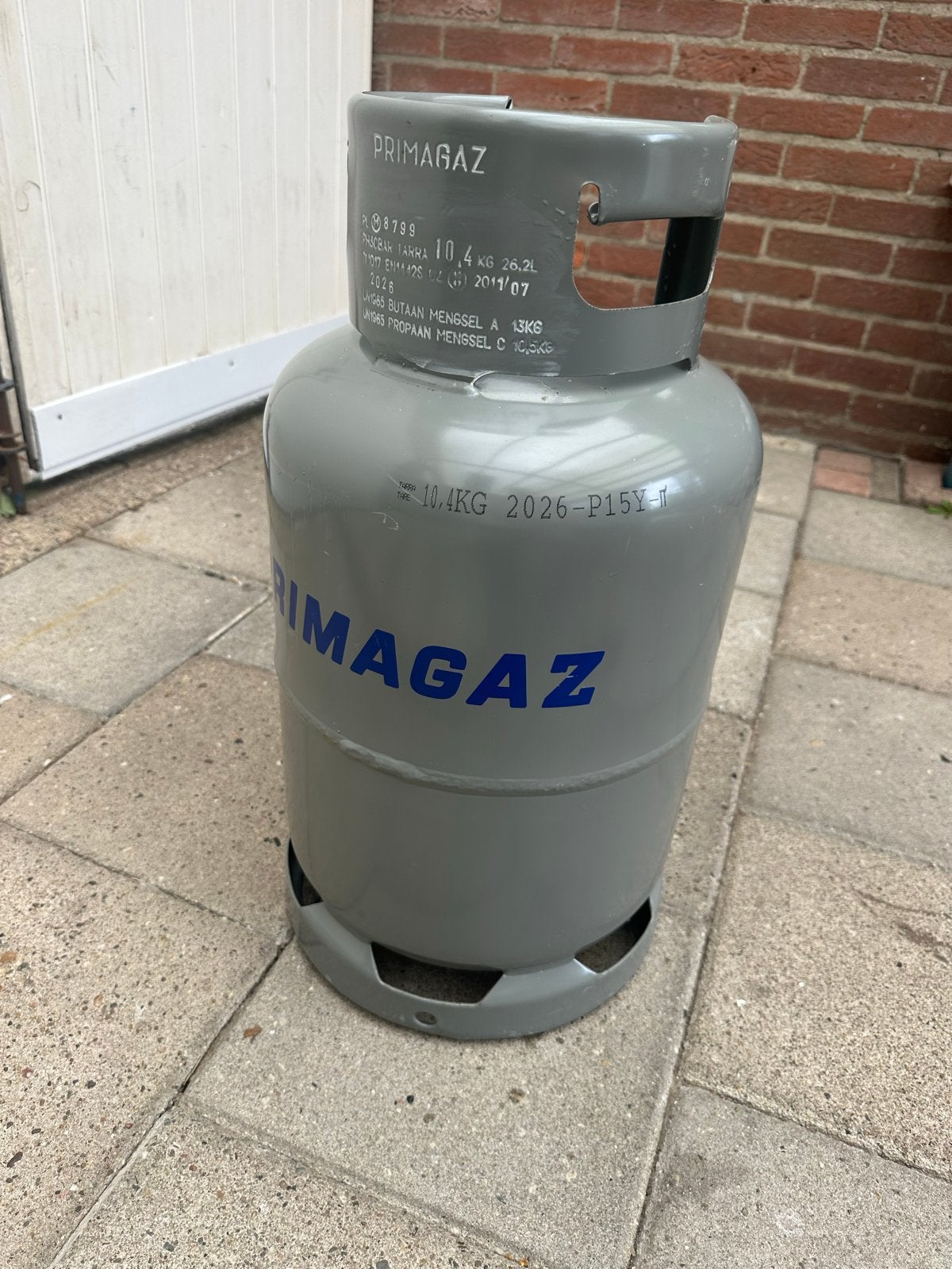 Primagaz gasfles 10.4KG - Leeg, Ophalen, Gebruikt