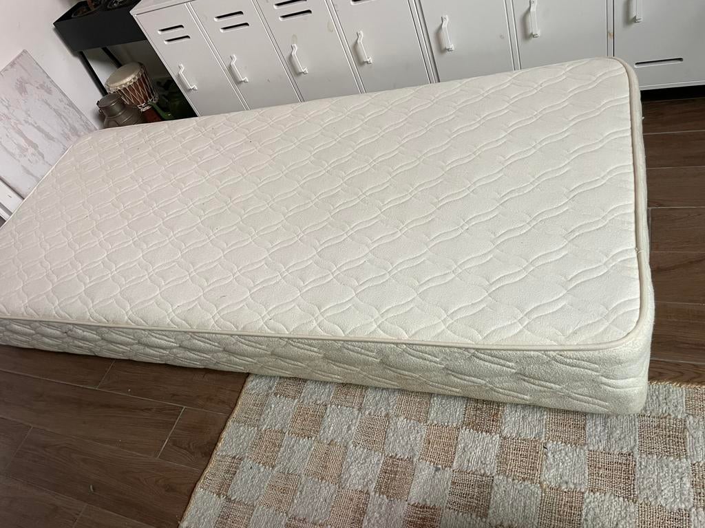1 persoons boxspring, Ophalen, Gebruikt, 90 cm, Eenpersoons