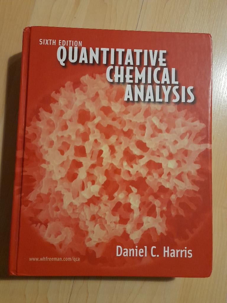 QUANTITATIVE CHEMICAL ANALYSIS Daniel C Harris engelstalig, Ophalen of Verzenden, Gelezen